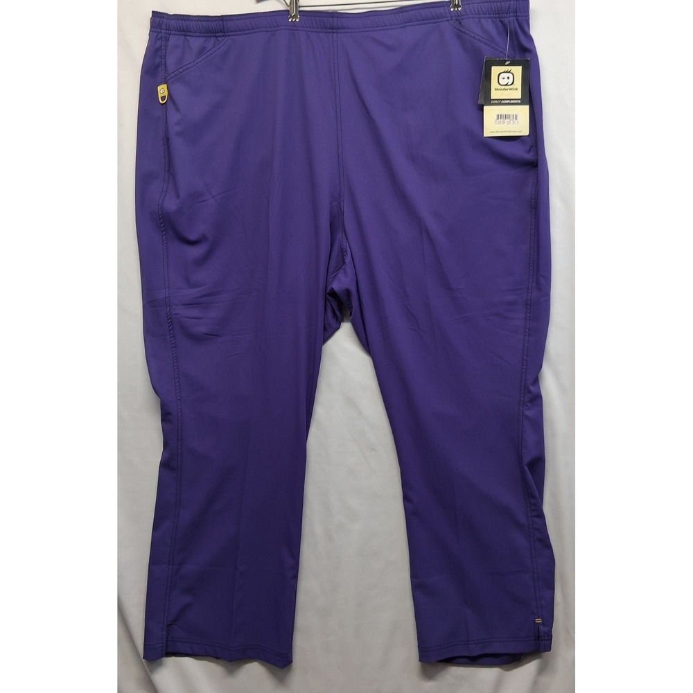 WonderWink Plus 5X Purple Flare Scrub Pants Tummy Control 5205 New With Tags
